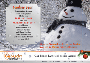 14-10-30_WeihnachtsSchließtage1-Gisbrecht-Hoerakustik Gisbrecht Hörakustik - Schließtage 2014