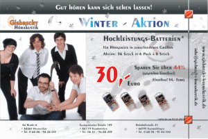 HeusweilerAnzeiger-Batterieaktion-Gisbrecht-Hoerakustik Gisbrecht Hörakustik - Winter Aktion 2014