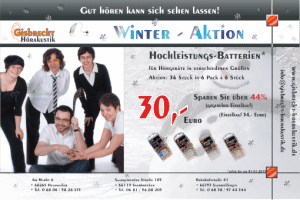 Gisbrecht Hörakustik - Winter Aktion 2014